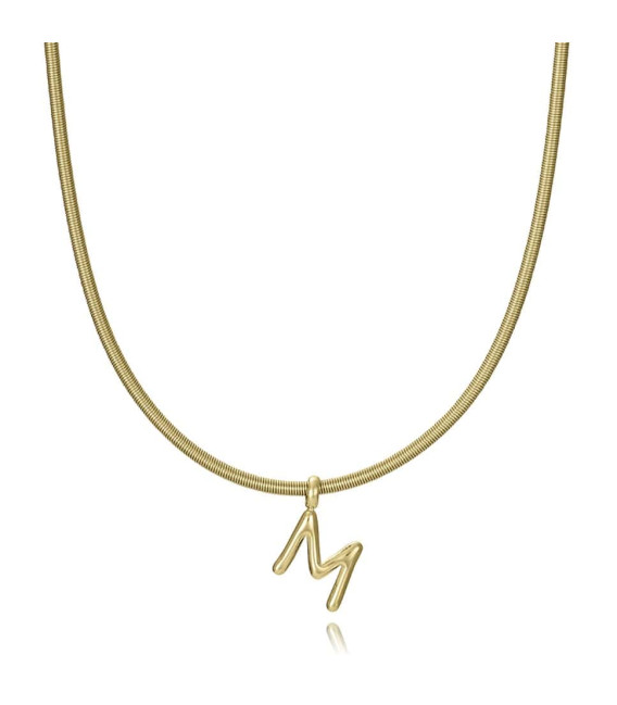 Motivo Colgante Letra M acero IP oro VICEROY FASHION - 15200M01012M