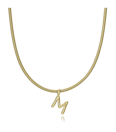 Motivo Colgante Letra M acero IP oro VICEROY FASHION - 15200M01012M