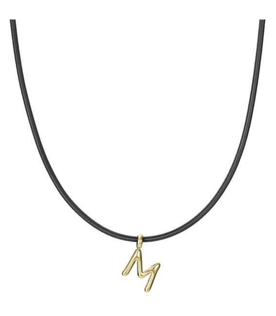 Motivo Colgante Letra M acero IP oro VICEROY FASHION - 15200M01012M