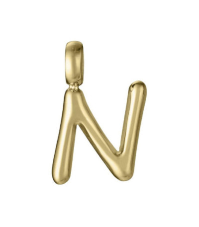 Motivo Colgante Letra N acero IP oro VICEROY FASHION - 15200M01012N