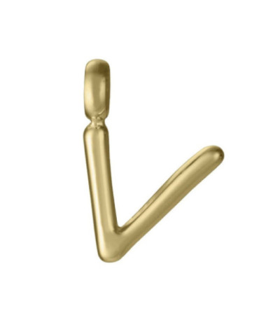Motivo Colgante Letra V acero IP oro VICEROY FASHION - 15200M01012V