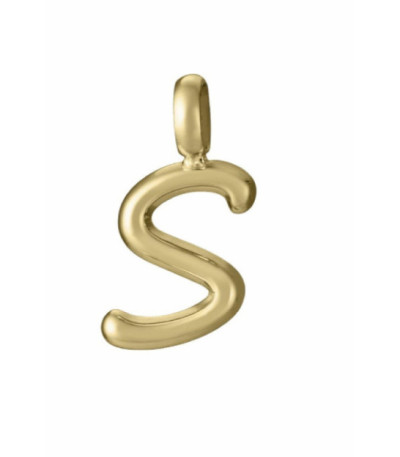 Motivo Colgante Letra S acero IP oro VICEROY FASHION - 15200M01012S