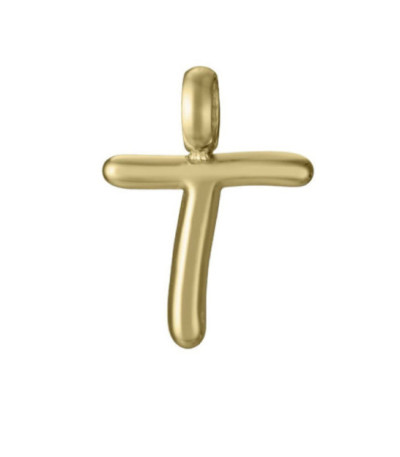 Motivo Colgante Letra T acero IP oro VICEROY FASHION - 15200M01012T