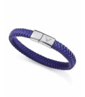 Pulsera Hombre Piel Trenzada Azul de Acero VICEROY FASHION - 75425P01013