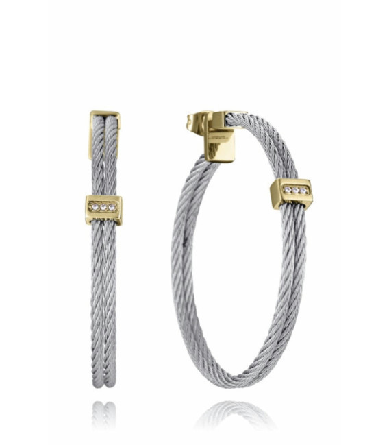 Pendientes Doble Cable Acero Bicolor VICEROY FASHION - 15193E01000