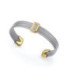 Pulsera Mujer Abierta Cables Acero Centro Dorado VICEROY FASHION - 15193P01000