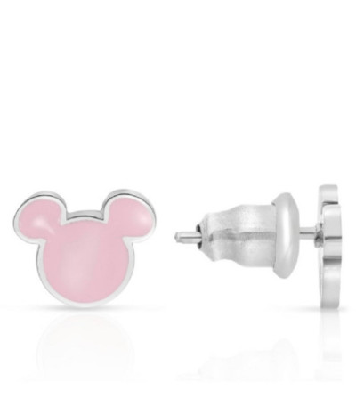 Pendientes Mini Minnie Mouse Esmalte Rosa Acero DISNEY - ST0044P