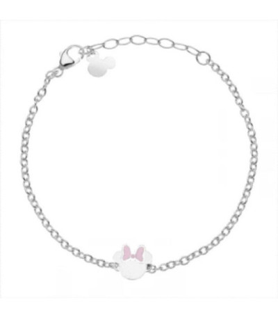 Pulsera Mini Minnie Mouse Lazo Rosa Acero DISNEY - ST0041B