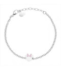 Pulsera Mini Minnie Mouse Lazo Rosa Acero DISNEY - ST0041B