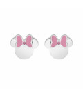 Pendientes Mini Minnie Mouse Lazo Rosa Acero DISNEY - ST0041P