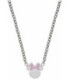 Collar Mini Minnie Mouse Lazo Rosa Acero DISNEY - ST0041C
