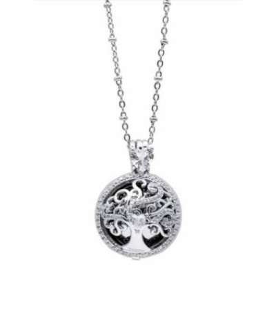 Llamador de Ángeles de Árbol de la Vida Plateado - P20104