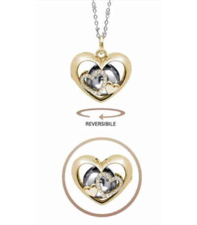 Llamador de Ángeles Corazón Dorado Bola Plateada - P20112