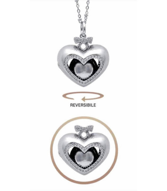 Llamador de Ángeles Corazón Plateado - P20113