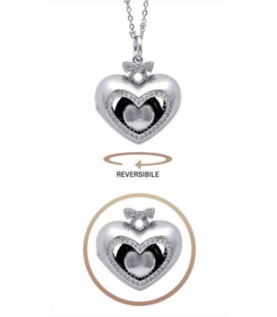 Llamador de Ángeles Corazón Plateado - P20113