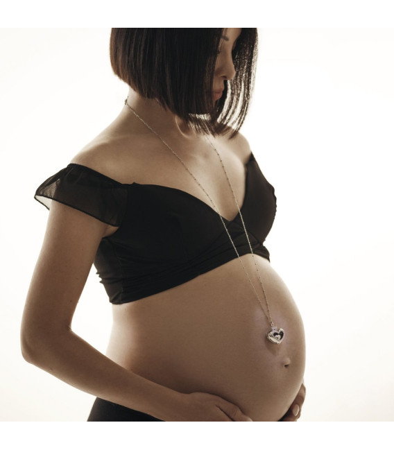 Llamador de Ángeles Corazón Plateado - P20113