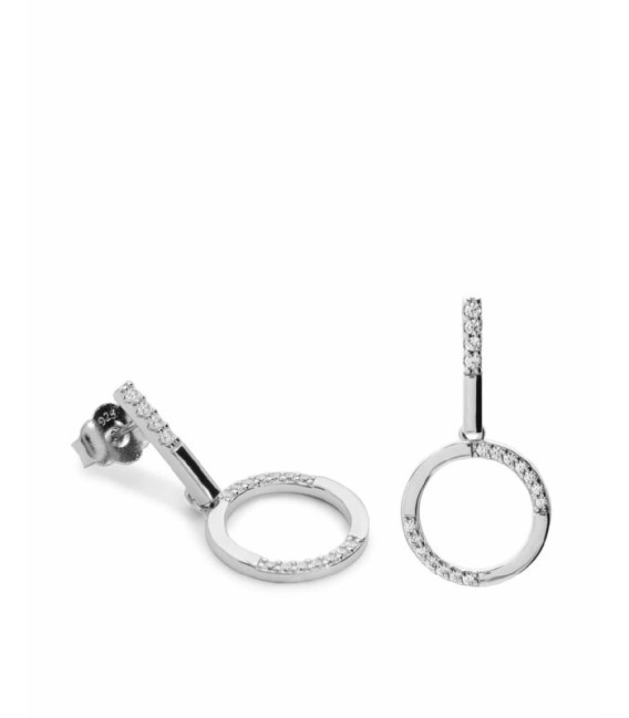 Pendientes Originales Circulo con Circonitas - 19764-A