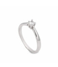 Anillo Solitario de Plata Diseño Minimal LINEARGENT - 20161-R