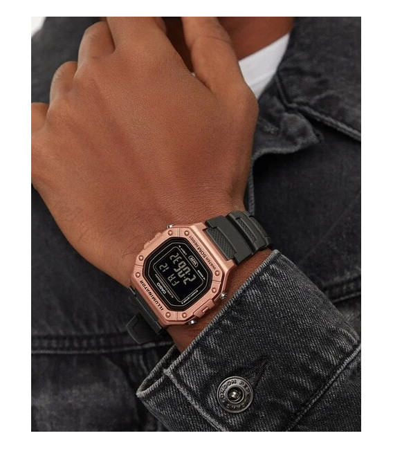 Reloj Digital Negativo Negro y Cobre CASIO Collection - W-218HM-5BVEF