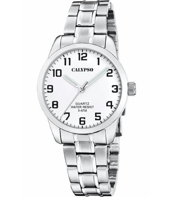 Reloj Básico para Mujer Esfera Blanca Índices CALYPSO - K5867/1