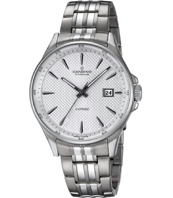 Reloj Hombre Titanio Esfera Plateada CANDINO SWISS MADE - C4606/A