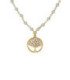 Collar corto árbol de la vida Sera con perla en Plata baño Oro - A5572-00DG