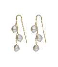 Pendientes largos gancho Sera con perla barroca en Plata - A5561-00DT