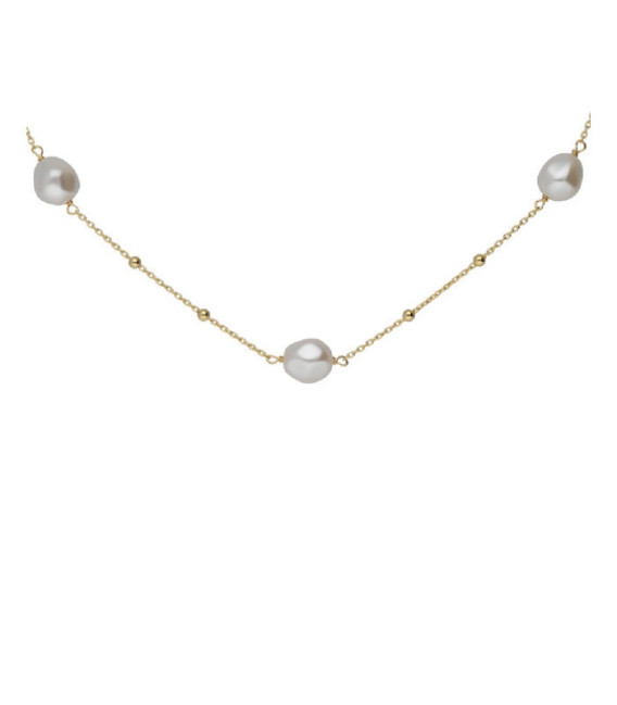 Collar corto Sera con perla barroca en Plata - A5565-00DG