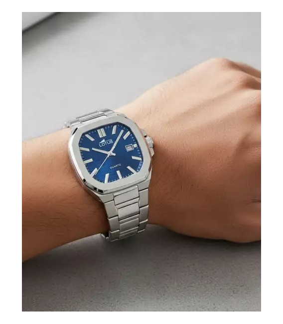 Reloj Hombre Square Series Cuadrado Azul Acero LOTUS - 19047/2