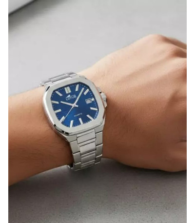 Reloj Hombre Square Series Cuadrado Azul Acero LOTUS - 19047/2