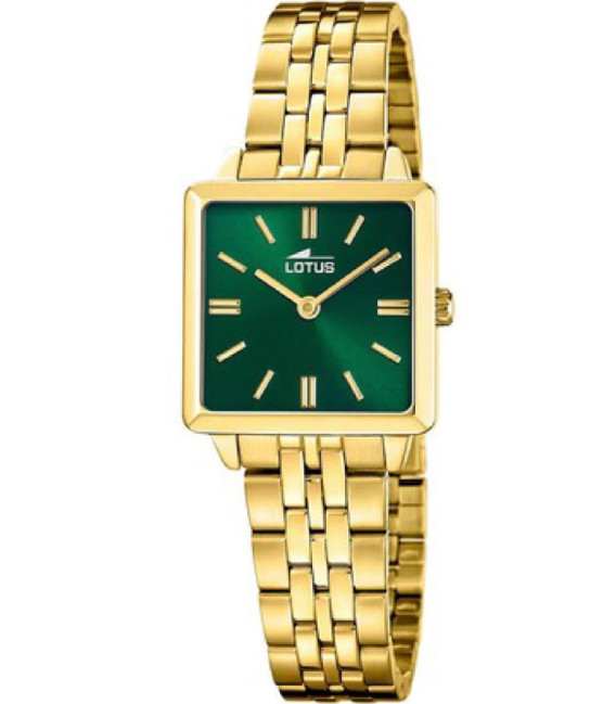 Reloj Mujer Dorado Cuadrado Esfera Verde 2GETHER by LOTUS - 19011/3
