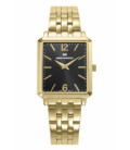 Reloj Mujer Dorado Rectangular Esfera Negra Alfama MARK MADDOX - MM0142-55