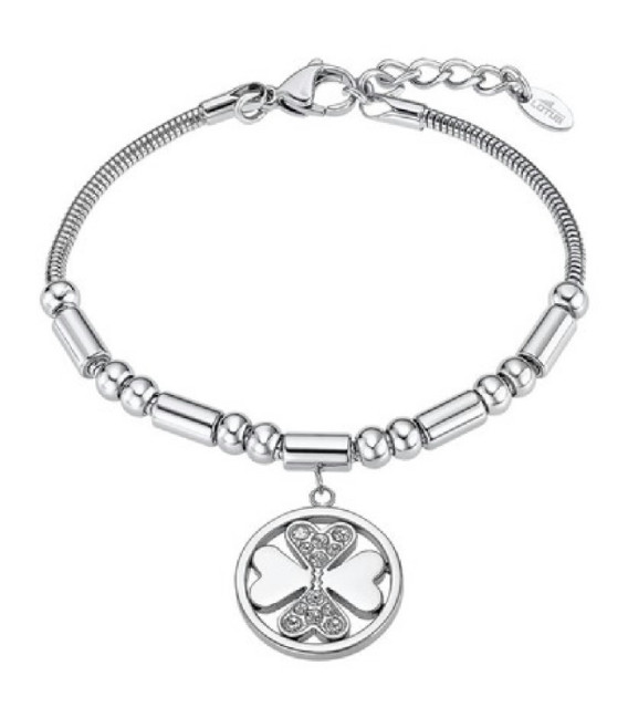 Pulsera Cola de Topo Acero Tréboles LOTUS STYLE - LS2467-2/1
