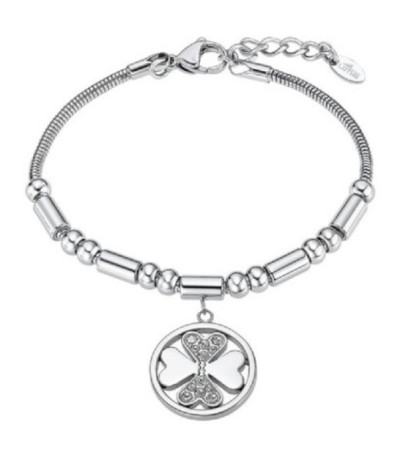 Pulsera Cola de Topo Acero Tréboles LOTUS STYLE - LS2467-2/1