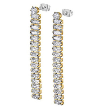 Pendientes Largos Acero Dorados Iconic Old Money LOTUS STYLE - LS2570-4/2