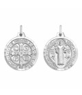 Medalla Escapulario San Benito 18mm en Plata 925 Rodiada - 336590