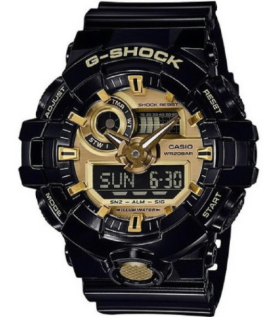 Reloj Hombre Negro Brillo y Dorado CASIO G-SHOCK - GA-710GB-1AER