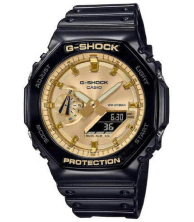 Reloj Casio G-SHOCK Esfera Metal Dorado Octogonal - GA-2100GB-1AER