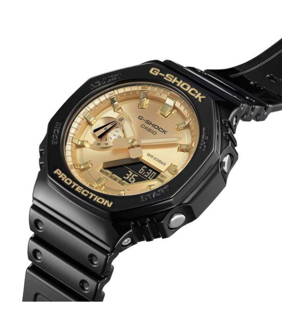 Reloj Casio G-SHOCK Esfera Metal Dorado Octogonal - GA-2100GB-1AER