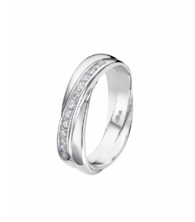 Anillo Pure Essential Cruzado Circonitas al n16 LOTUS SILVER - LP3448-3/116