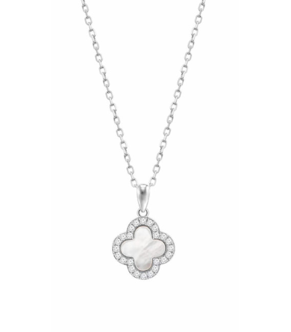 Collar Flor Nácar Trendy LOTUS SILVER - LP3927-1/1