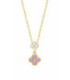 Collar Plata Chapada Oro de Trébol 4 Hojas con Circonitas LOTUS SILVER - LP3932-1/2