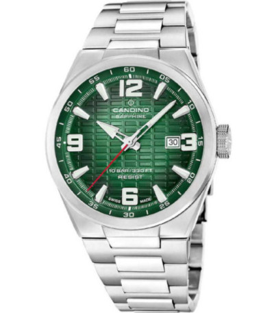 Reloj Hombre Acero Esfera Verde CANDINO SWISS MADE - C4797/4