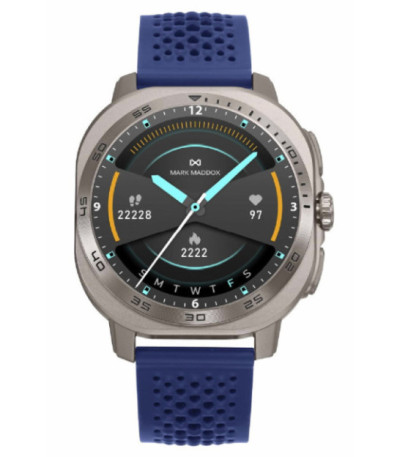 Reloj Smart Metal Gris Correa Azul MARK MADDOX - HS2008-10