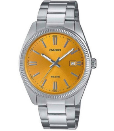 Reloj Casio Guilloche con Esfera Amarillo Azafrán Unisex - MTP-1302PD-9AVEF