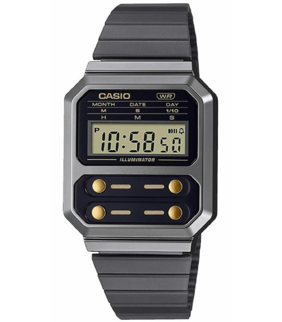Reloj Unisex Black Botones Dorados Tribute Alien CASIO - A100WEGG-1A2EF