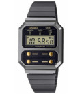 Reloj Unisex Black Botones Dorados Tribute Alien CASIO - A100WEGG-1A2EF