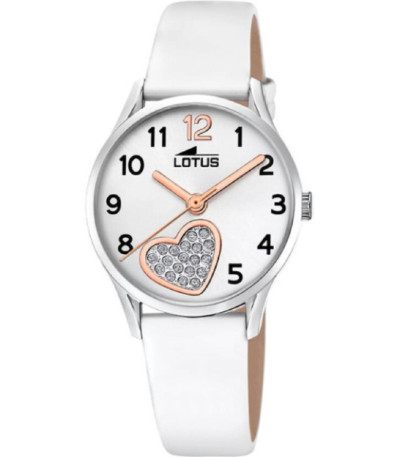 Reloj Junior Corazón Correa Blanca LOTUS - 18406/E