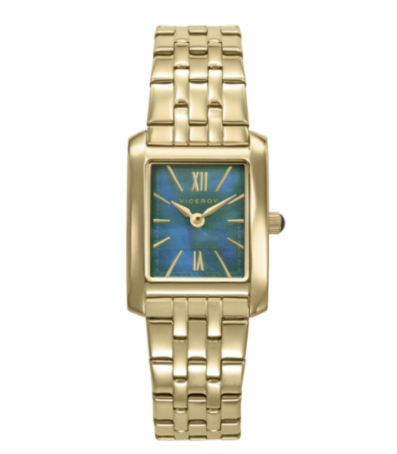Reloj Mujer Rectangular Dorado Esfera Nacarada Verde VICEROY - 41164-63