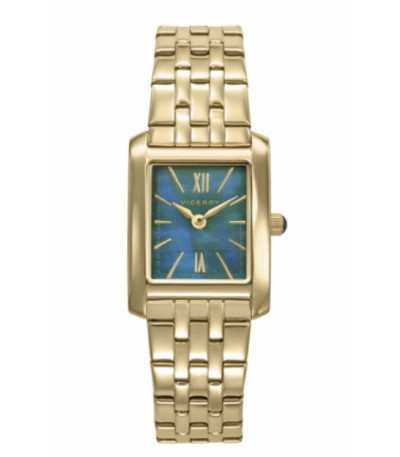 Reloj Mujer Rectangular Dorado Esfera Nacarada Verde VICEROY - 41164-63
